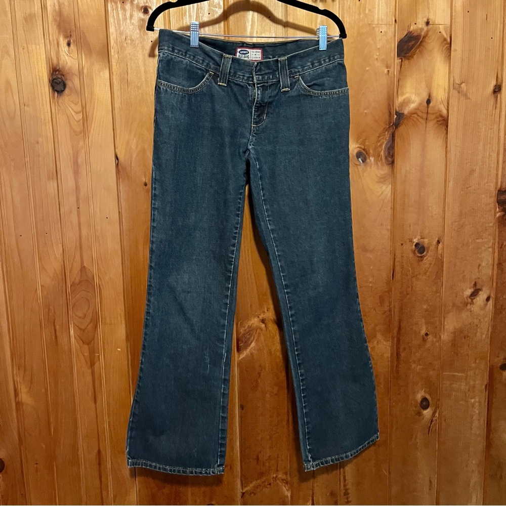 Old Navy Dark Blue Flare Jeans Y2K
